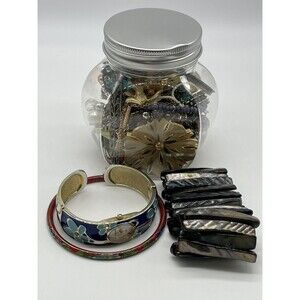 Mystery Jewelry Jar Vintage Costume New Signed Unsigned Mixed Lot